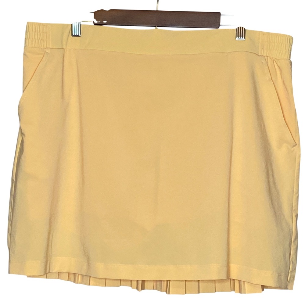 Calia Womens Ace Golf Skort XXL Peachy Melon Yellow Tennis Pickleball Sporty NWT - Picture 3 of 13